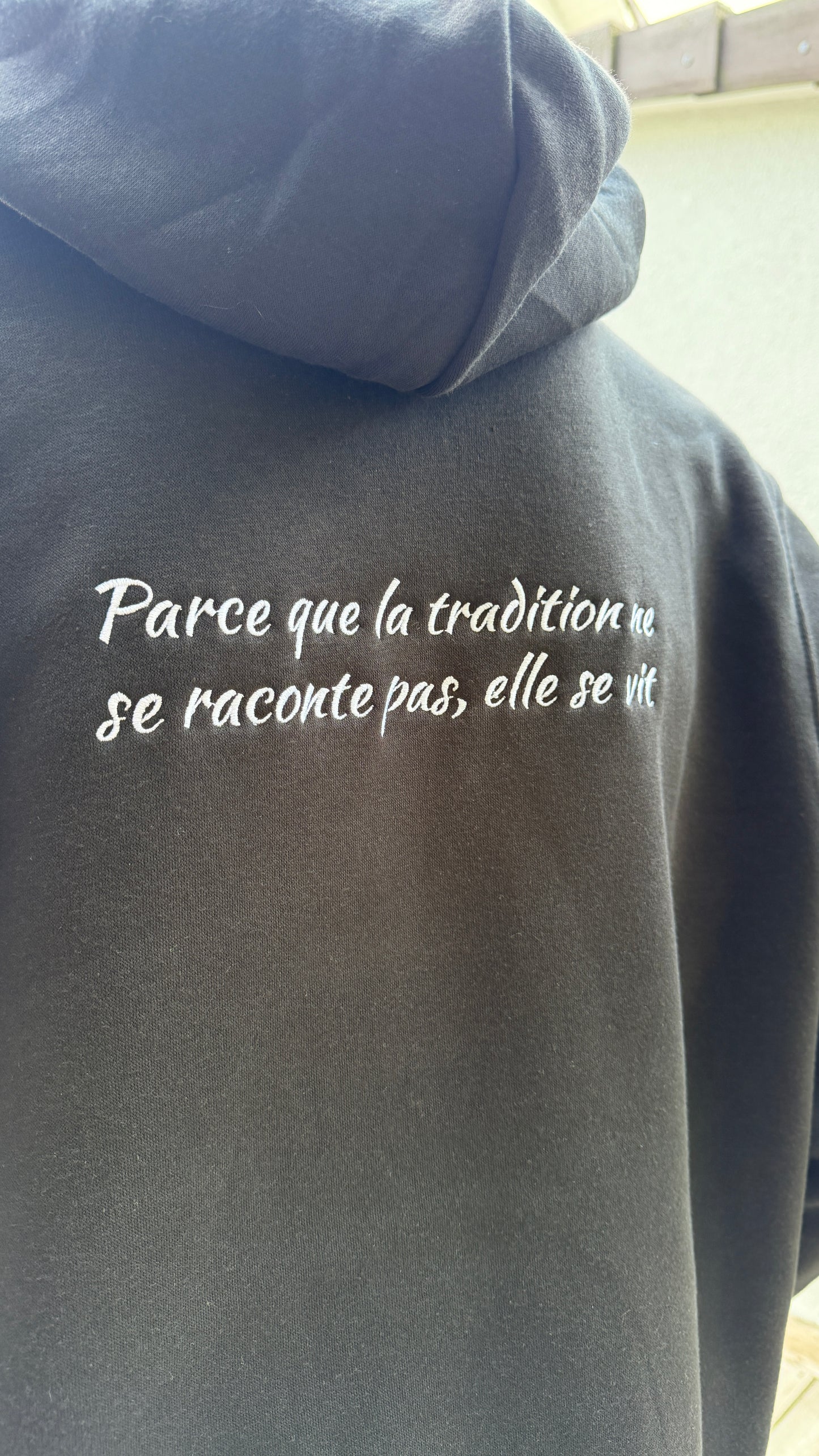 Sweat Capuche Noir Setter Tradition