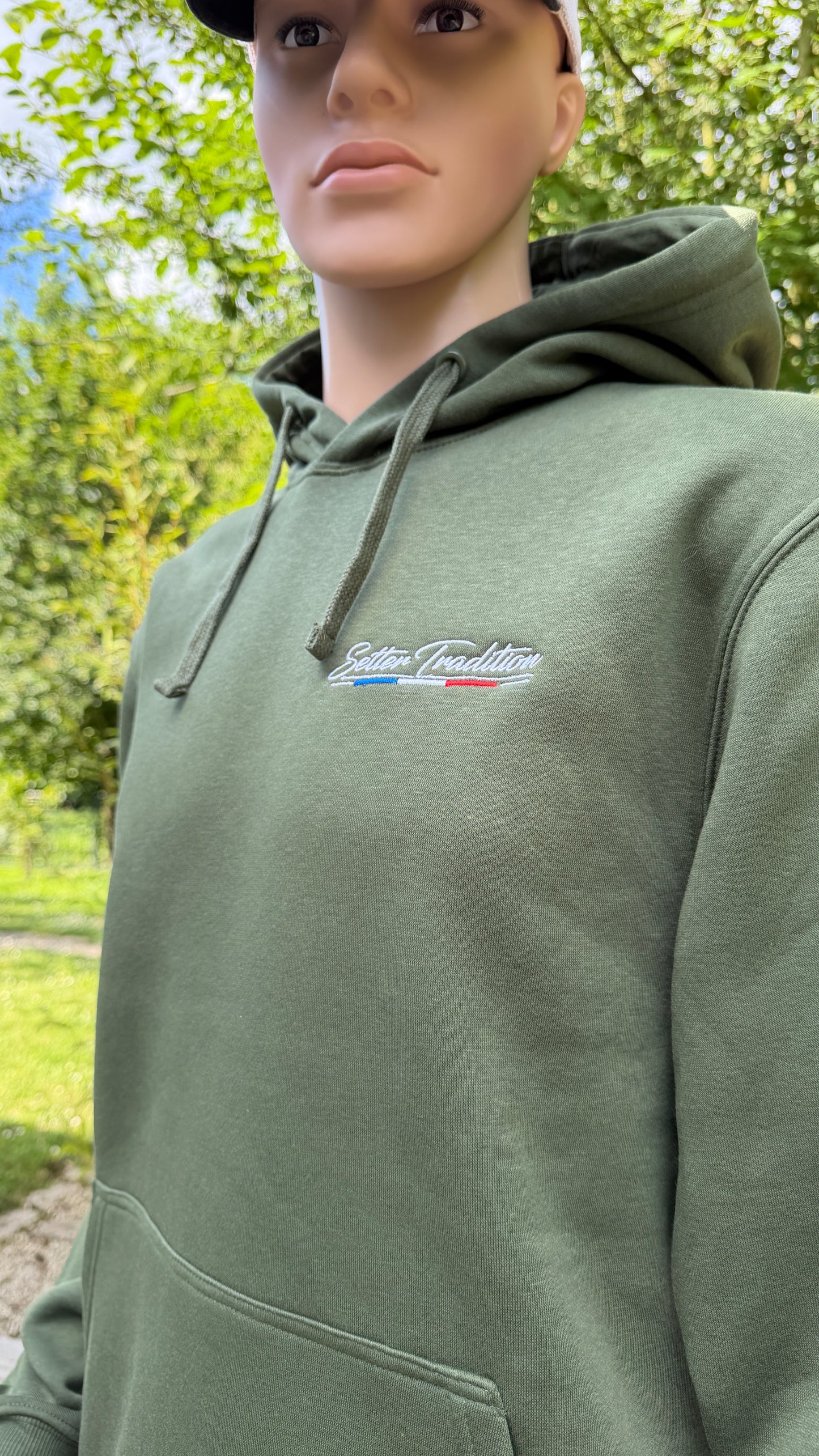 Sweat Capuche Kaki Setter Tradition