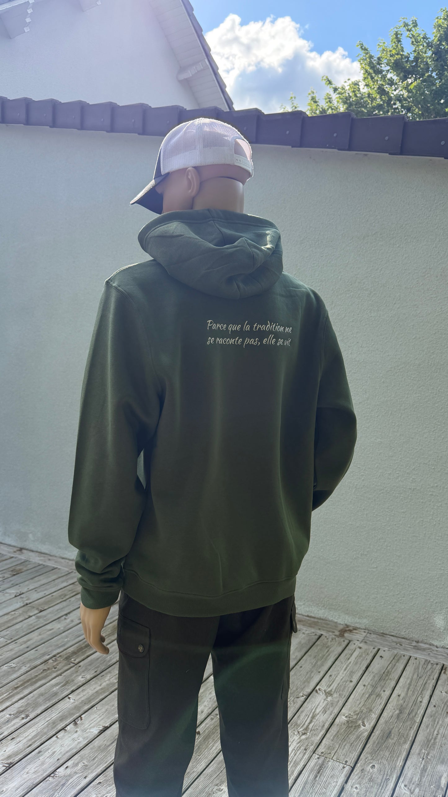 Sweat Capuche Kaki Setter Tradition