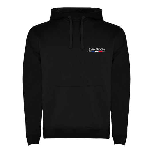 Sweat Capuche Noir Setter Tradition