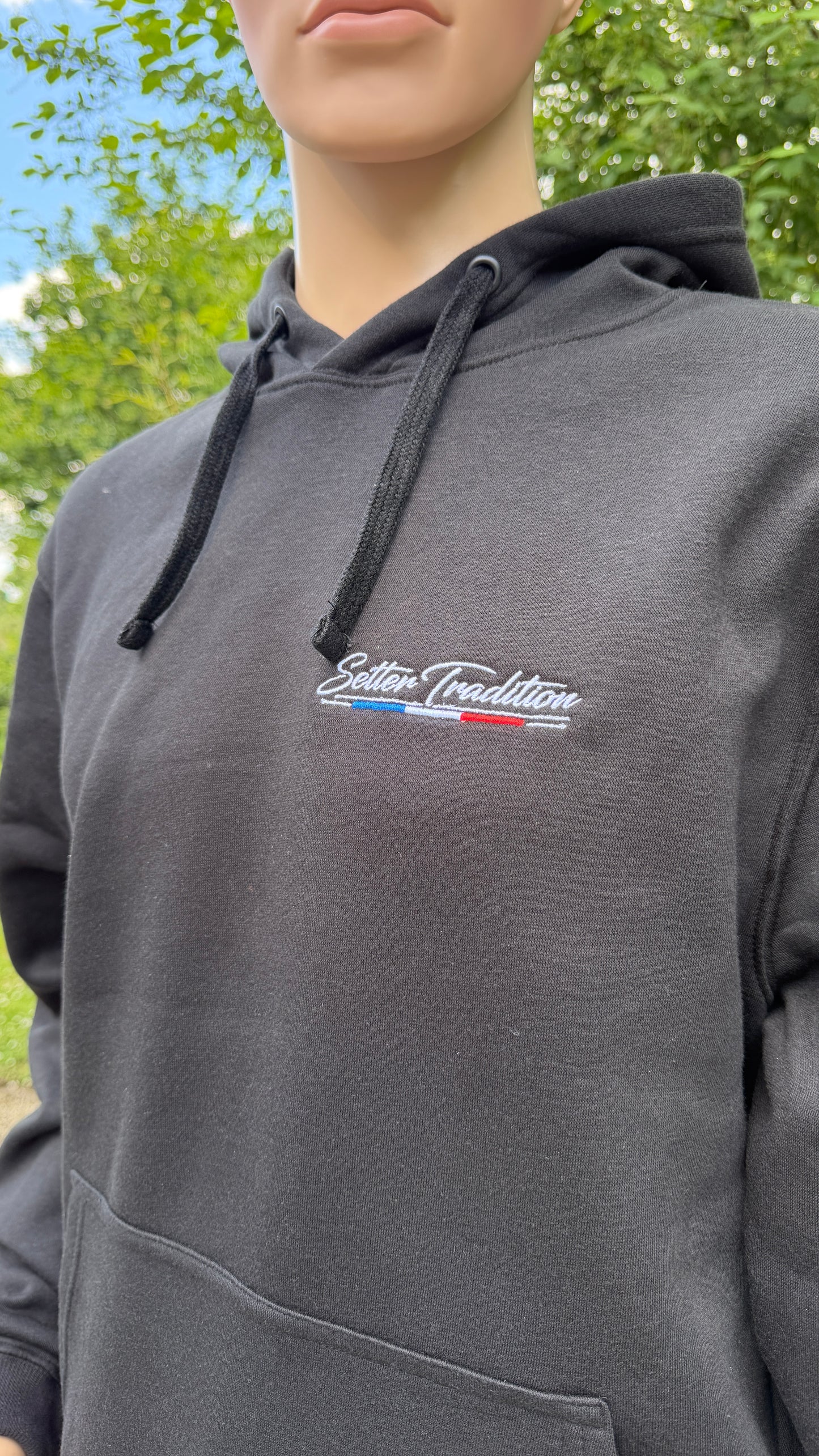 Sweat Capuche Noir Setter Tradition