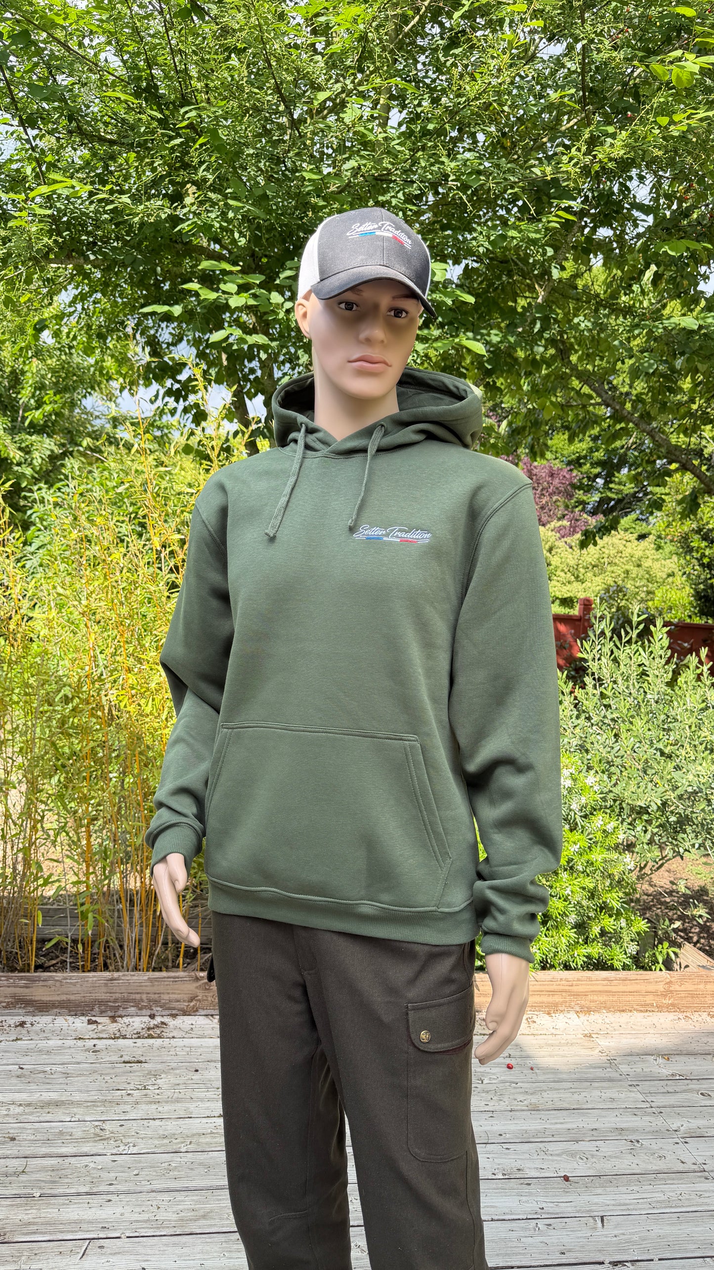 Sweat Capuche Kaki Setter Tradition